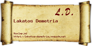 Lakatos Demetria névjegykártya